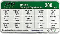 200 STKS 15 WAARDEN 0.1 UF TOT 220 UF 10 V/16 V/25 V/50 V CONDENSATOR KIT — thumbnail 2
