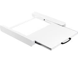Stapelkit met Uitschuifbare Plank voor Wasmachine & Droger – Wit – Bodo — afbeelding 1