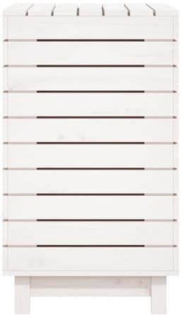 vidaXL - Wasmand - 88,5x44x76 - cm - massief - grenenhout - wit — thumbnail 5