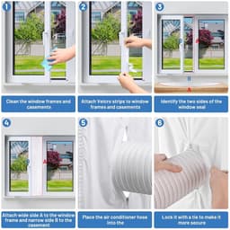 Vensterafdichting voor mobiele airconditioners - 400 cm - veelzijdig gebruik — thumbnail 3