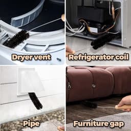 Lange Flexibele Pluizenborstel voor Wasdrogers, Koelkasten & Meer – Pluisvanger - Koelkastspoelborstel - 70 cm – Verhoog de Veiligheid & Efficiëntie — thumbnail 4
