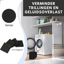 P&P Goods Trillingdempers Wasmachine – Anti Trillingsmat – 4 Stuks– Onderzetter – Antislip Rubber – Antislip Mat – Extra Dik – Zwart — thumbnail 3