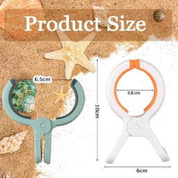 8 stuks grote handdoekklemmen voor strandstoelen, winddichte wasknijpers, strandhanddoekklemmen, badhanddoekklemmen, stabiele handdoekclips voor ligstoelen, zwembad, stoel, ligbed, beddengoed, kleding — thumbnail 4