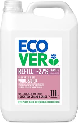 Ecover - Vloeibaar Wasmiddel Wol- & Fijnwasmiddel - Voordeelverpakking 5 L + 1.43 L - 128 wasbeurten - Beschermt wol en fijne stoffen - Plantaardig & Biologisch afbreekbaar — thumbnail 4