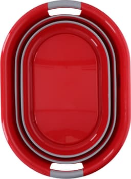 Dirt Devil Opvouwbare Wasmand - 27 L - 60 x 45 x 30 CM - Opgevouwen 10 CM hoog - Rood/ Grijs — thumbnail 4