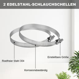 Flexibele Afvoerslang (Ø 150 mm, 3 meter) voor Airco, Ventilatie en Afzuiging - PVC/Aluminium — thumbnail 5