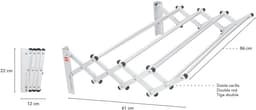 Uittrekbare Waslijn 86 cm - Duurzaam Aluminium — thumbnail 5