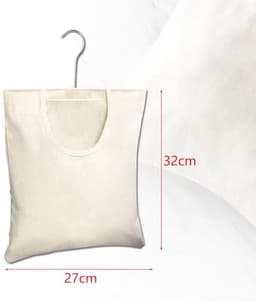 Wasknijperzakken 2 stuks - Hangende opbergtas voor wasknijpers in beige (27 x 32 cm) — thumbnail 4