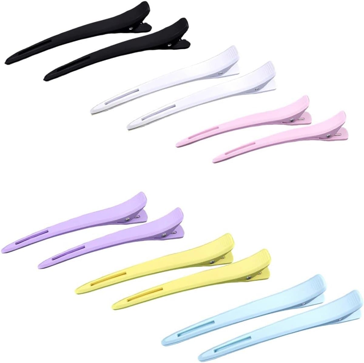 12x Professionele Kappers Klemmen voor Stylen & Knippen - Antislip Haarclips met Siliconen Band — afbeelding 1