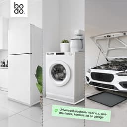 Lekbak Wasmachine - Opvangbak tegen lekkage - Siliconen - 60x60x1,5 cm - Grijs - Bodo — thumbnail 3