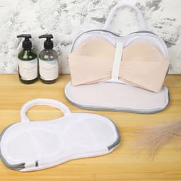 Wasnetten - 2 stuks - Anti-Vervorming - Met Rits - Polyester - Bh Wasnetje Voor Wasgoed - Waszakje Lingerie - Waszak Bh - Lingerie Wasnet - Waszakje Laundry Bag - Wasnet - Wasmachine - 20x34cm - Blauw, grijs — thumbnail 3