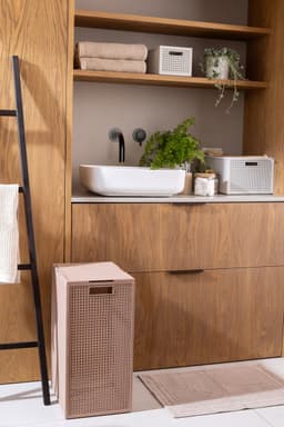 Curver Kaya Wasmand met deksel - 60L - 38x29x58,5 cm - Warm Taupe — thumbnail 4