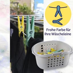 50 Stabiele Wasknijpers met Antislip Handgreep en Knijpermand - Duurzaam en UV-bestendig — thumbnail 4