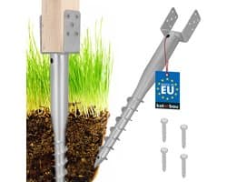 Stalen Paalkotter - 101x720 mm - Verzinkt - Zilver — afbeelding 1