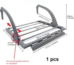 ZRSS® Droogrek Deur - Hangend Wasrek - Handdoekrek Badkamer - Ook voor Balkon of Radiator — thumbnail 2