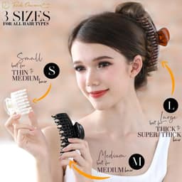 Set van 6 Klassieke Dames Haarclips Middelgroot met Sterke Dubbele Klem — thumbnail 3