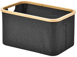 Opvouwbare wasmand - 35 liter - Zwart - 45×30×24 cm — thumbnail 1