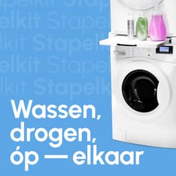 Tussenstuk Wasmachine & Droger met Uitschuifbare Plank XL – Wit - Bodo — thumbnail 5