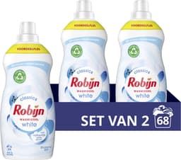 Robijn Klein & Krachtig Classics Stralend Wit Vloeibaar Wasmiddel - 2 x 34 wasbeurten - Voordeelverpakking — thumbnail 1
