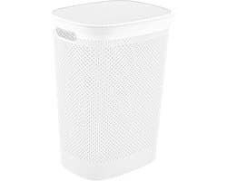 Bathroom Solutions Wasmand - wit - 60 liter - 37 x 46 x 60 cm - met deksel