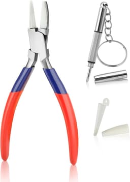 Ronde & Nylon Kaak Brillen Frame Tang Brillen Reparatie Tang Aanpassen Brillen Armen Frame Tang Brillen Frame Tang Ronde en Platte Tang Sieraden Maken Tang — thumbnail 1