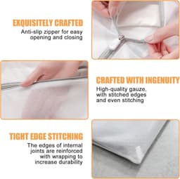 Set van 4 Wasnetten voor de Wasmachine - Ideaal voor Kleding, Ondergoed en Reisgebruik - 40cm x 50cm — thumbnail 5