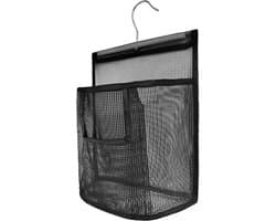 Hanging bag voor kledingknijpers - Opbergzak voor squeegee en doucheaccessoires - Ideaal voor wasruimte en balkon, zwart