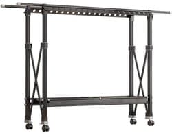 Opvouwbare droogmolen - Verplaatsbare droger - Voor het drogen van kleding - Extra hoge droogruimte - 150-250 cm - Zwart
