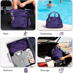 Reiswaszak voor Vuile Kleding, Waterdichte Opbergtas voor Camping, Gym en Yoga, Ruimtebesparend en Geurvrij — thumbnail 5