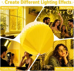 8 Stuks Hittebestendige Folie, Gel Lichtfilter Geel, Transparante Kleurfolie voor Kleurcorrectie, Fotostudio, Fotolamp, LED-Lamp, Projector, Studioflitser en Koplamp — thumbnail 5
