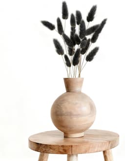 Gedroogde Konijnenstaartbloemen, Pampasgras Boho Boeket, Droogbloemen voor Vaas, Huis-, Slaapkamer- en Woonkamerdecoratie (Zwart) — thumbnail 2