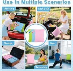 Reiswaszakken Set van 3, 40 x 30 cm, Herbruikbaar en Waterdicht voor Camping, Fitness en Organisatie — thumbnail 2