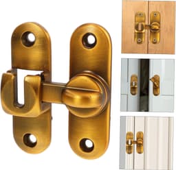 1set Verstelbare Rvs Deursluiting Voor Extra Beveiliging Van Geschikt Voor Badkamer Slaapkamer Kasten Eenvoudig Te Installeren Duurzaam Voor Binnen Buitengebruik — thumbnail 4