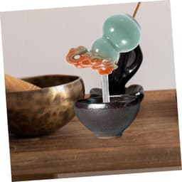 1set Drijvende Theepot Waterval Decoratie Creatieve Ceramische Theepot Met Onzichtbare Waterstroom Voor Tuin Bureau Unieke Sfeerdecoratie — thumbnail 2