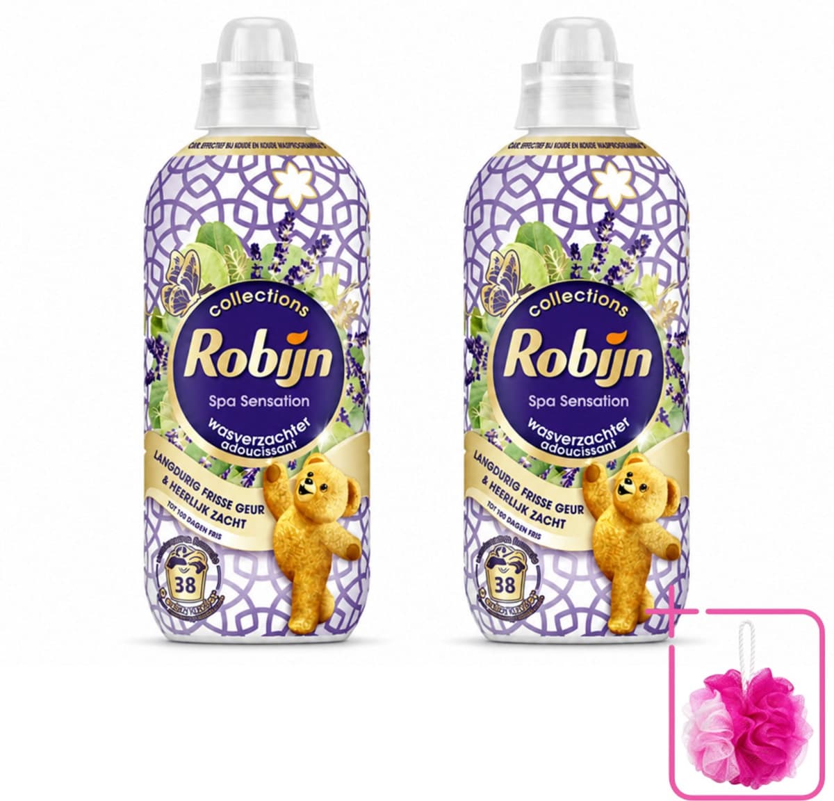 2 x Robijn – Wasverzachter – Intense Spa Sensation – 765 ml - Bulkverpakking - Wasverzachter - Douchemop - Eucalyptus — afbeelding 1