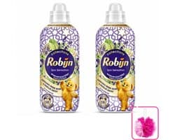 2 x Robijn – Wasverzachter – Intense Spa Sensation – 765 ml - Bulkverpakking - Wasverzachter - Douchemop - Eucalyptus