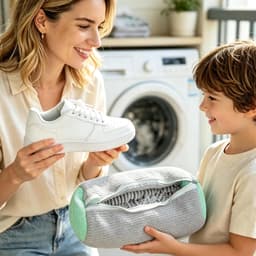 Waszakken voor schoenen, waszak voor schoenen, wasmachine met 360° reiniging, verborgen ritssluiting, herbruikbaar, voor sportschoenen, tennisschoenen (grijs) — thumbnail 4