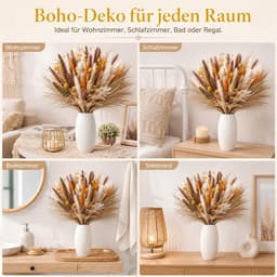 Gedroogde bloemen voor de herfst, pampasgras voor herfstdecoratie, bruiloft, huis, eettafel, feestdecoratie, natuurlijke gedroogde bloemendecoratie in boho-stijl — thumbnail 4