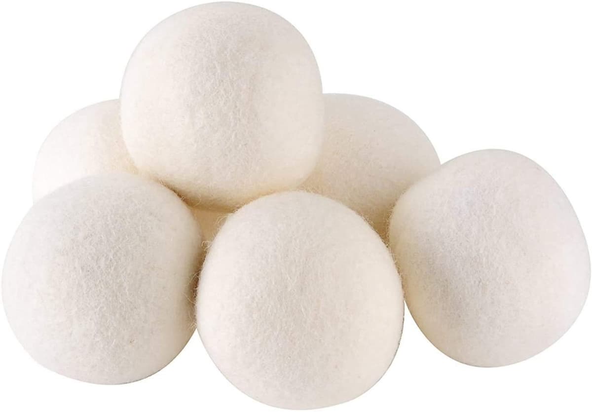 Set van 6 Herbruikbare Wollen Ballen voor Wasdroger — afbeelding 1
