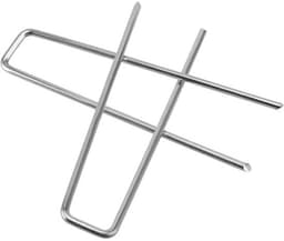 Dailygoods - 150 stuks gegalvaniseerde grondankers, 100 x 13 mm, Ø 3 mm, bevestigingsanker, grondankers van verzinkt, staal voor bevestiging van onkruiddoek, onkruidfolie, heggen, tuinvlies, omheining of — thumbnail 3