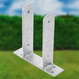 U-grondanker voor houten palen 7 cm - Gegalvaniseerd staal - Robuuste houder - Voor een stevige constructie - ShopVlot — thumbnail 3