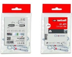 Metalen Ankers - Betonpluggen Wand - Stevig Bevestigen - Gesloten Koppeling - M8x60 4 Stuks - Neutraal