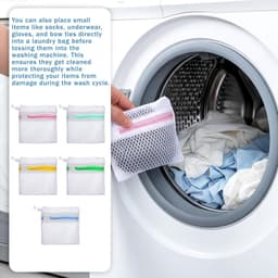 Waszakken, draagbare waszakken voor wasmiddelpods, geurparels, beschermende zakken voor wasmachines, ideaal voor het wassen van kleding — thumbnail 5