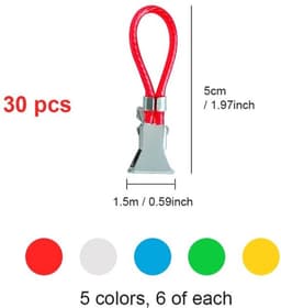- Handige Tafelklemmers - Voor Keuken en Badkamer - Compact en Duurzaam - 30 Stuks in Diverse Kleuren - Ideaal voor Handdoeken en Strijkwer... — thumbnail 2