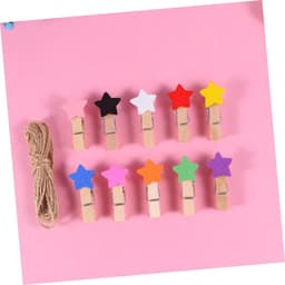 Houten Knijpers - Mini Clips - Foto's Ophangen - Natuurlijk Hout - 100 stuks - Niet gespecificeerd — thumbnail 2