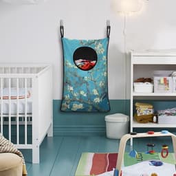 Hanging Laundry Bag voor Vuile Kleding, Waterdichte Opberg Organizer met Rits, Kunst Van Gogh Amandelbloesems Design — thumbnail 2