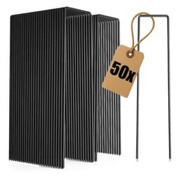 Grondanker - Zwart - 150 x 25 x 3 mm - Gecoat Koolstofstaal - Voor Tuin en Camping — thumbnail 1
