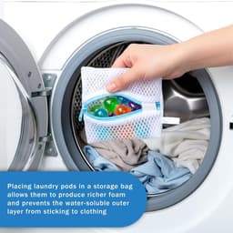 SnelShoppen - Set van 5 Non-Stick Waszakken - Handige Waszakken voor Wasmiddel Pods en Geurkorrels - Beschermende Waszakken voor de Wasmachine - Ideaa — thumbnail 4
