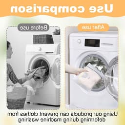 Set van 4 waszakken voor delicate was - ademend fijn gaas - beschermt lingerie, sokken en babykleding - met ritssluiting - geschikt voor wasmachine en droger — thumbnail 5