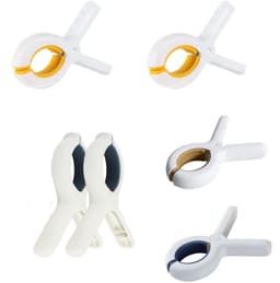 Solidchoice- Handdoekclips 6 stuks - Antislip - Duurzaam - Voor bevestiging - Voor grote voorwerpen - Roestvrijstalen veer - 9,5 x 6,5 x 1,8 cm - Wasknijpers — thumbnail 1